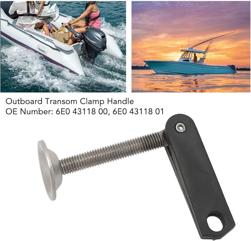 EIMSOAH Outboard Motor Clamp Screw and Handle Assembly, 6E0 43118 00 Clamp Assy Stainless Steel Outboard Motor Accessories Stainless Steel Handle Clamp Screw Bolt for 40HP E40G - Image 2